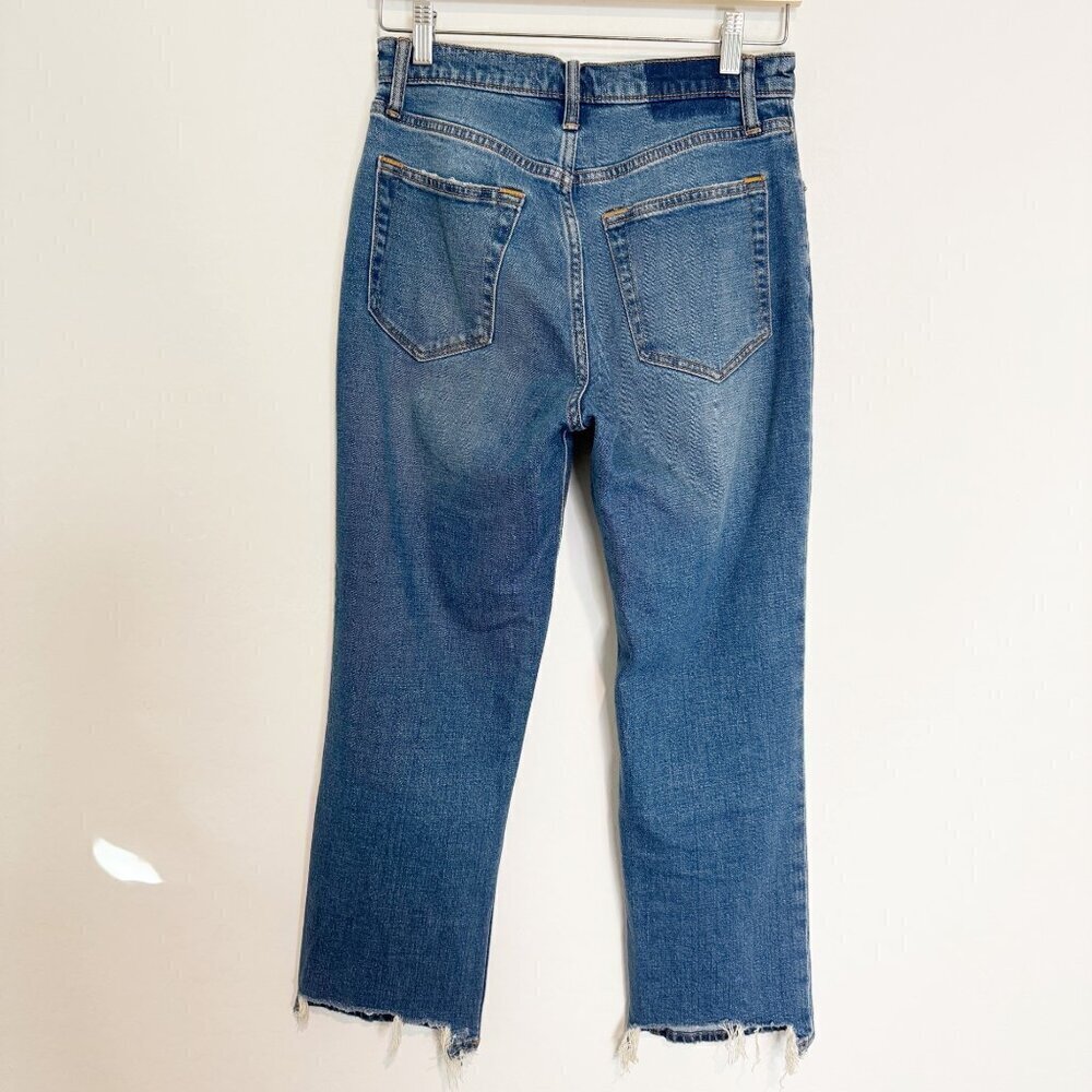 Abercrombie Ankle Straight Jeans 27 Short Blue Distressed 90s Streetwear Grunge - Picture 6 of 6
